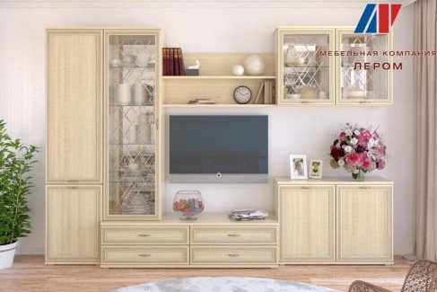 Модульная гостиная Карина 8 ясень асахи