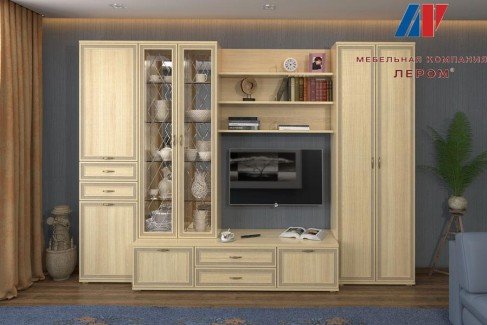 Модульная гостиная Карина 14 ясень асахи
