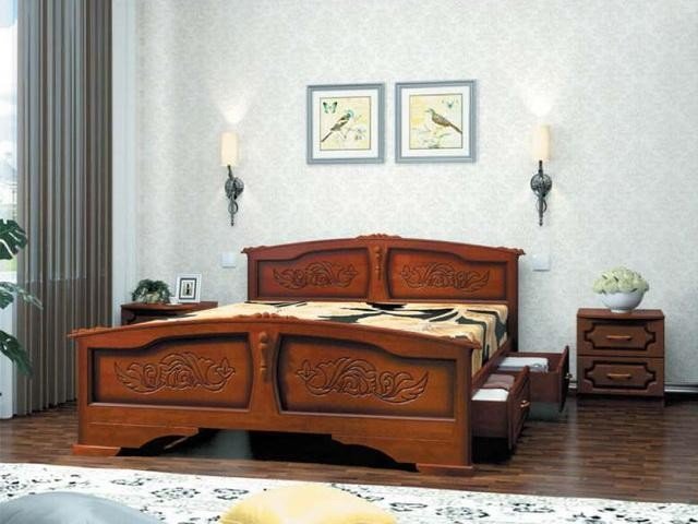 Деревянная кровать Елена