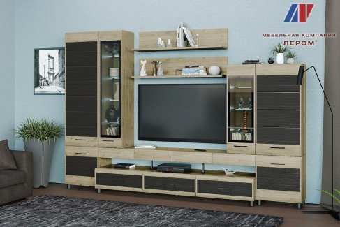 Модульная гостиная Камелия 3 гикори джексон светлый комбинированный